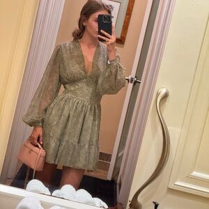 Elegant Green Mini Dress